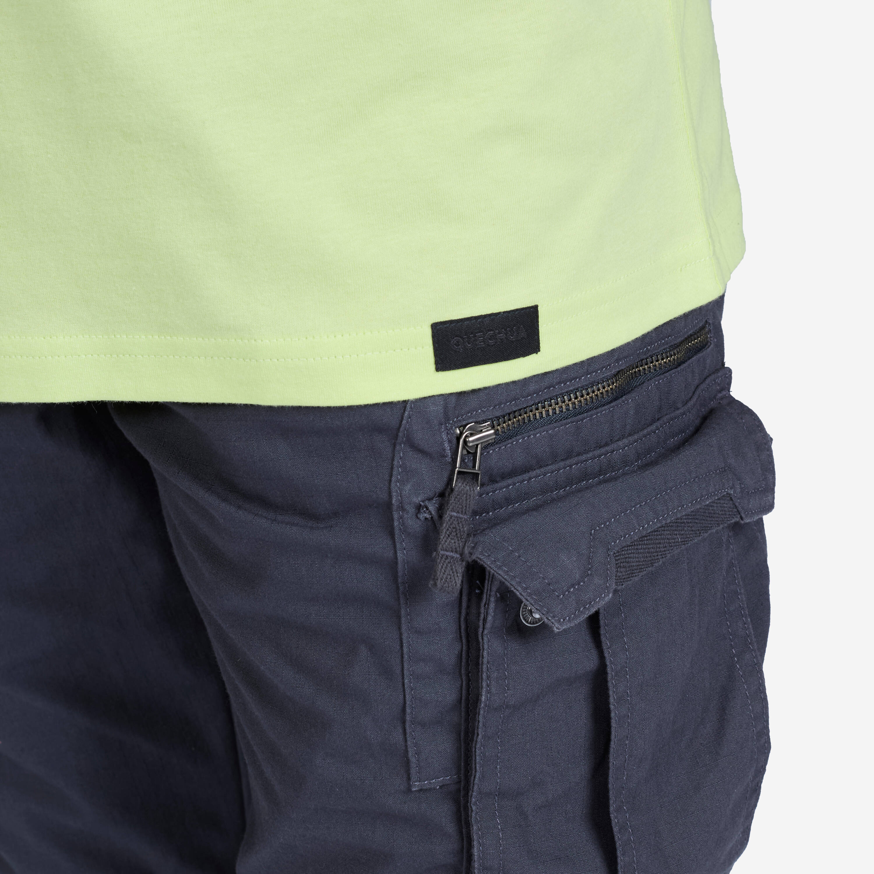 Men Hiking Breathable T-shirt - NH100 Yellow -  3