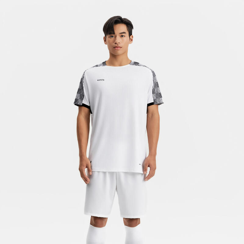 Tricou Fotbal Viralto DAMIER Alb-Negru Adulți 