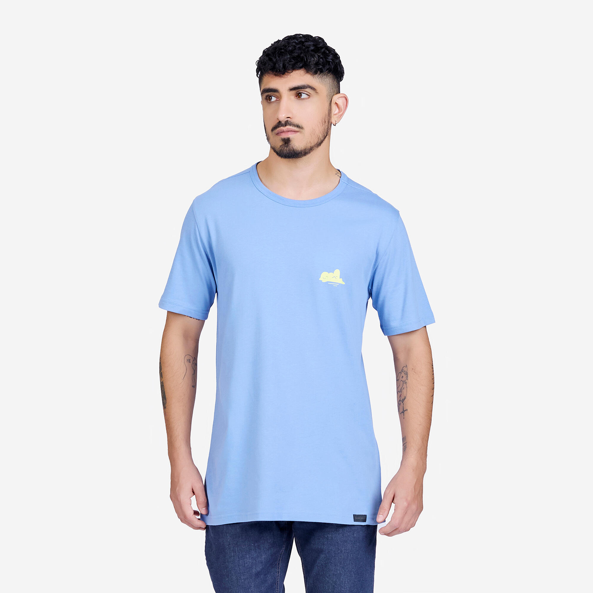 Men Hiking Breathable T-shirt - NH100 Blue