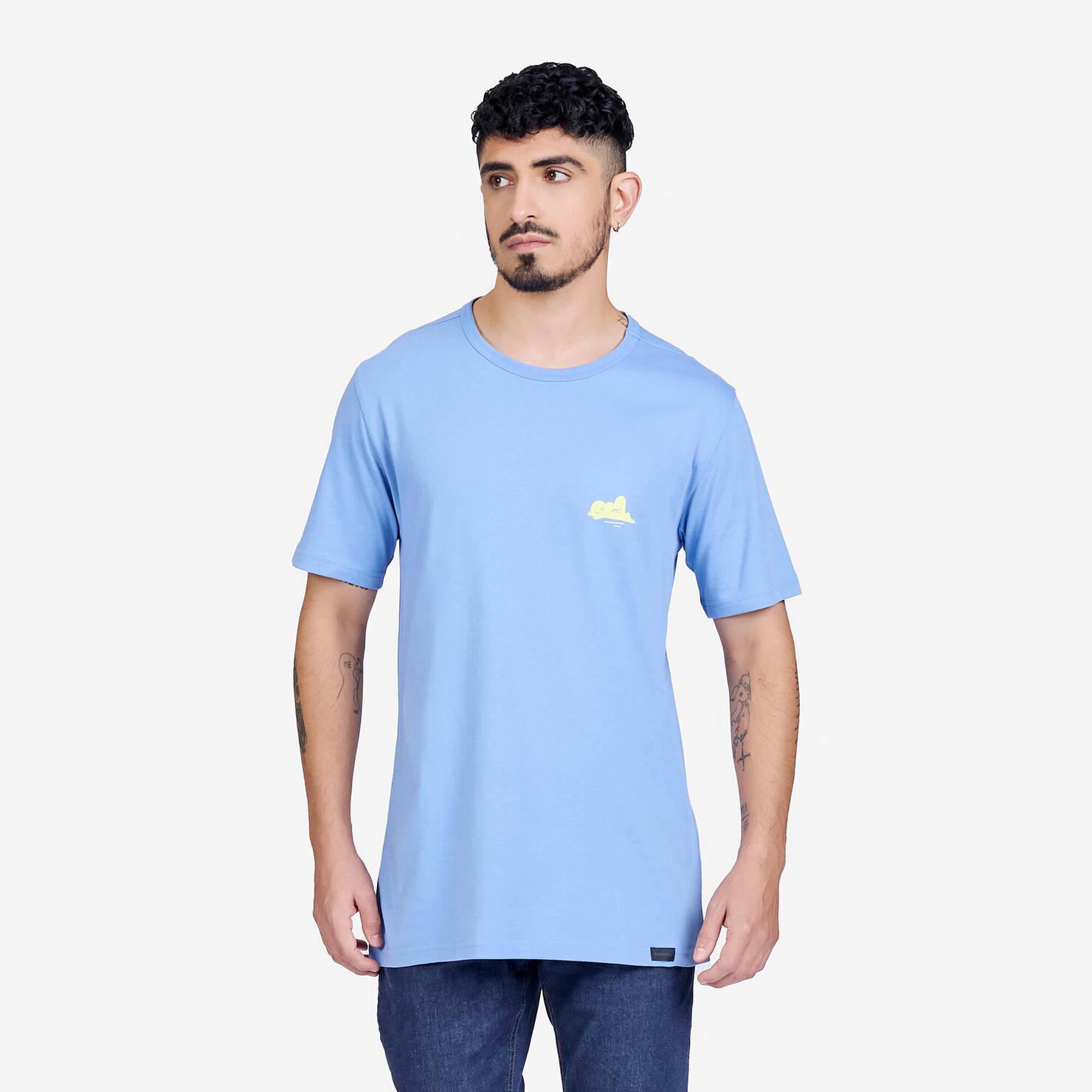 Men Hiking Breathable T-shirt - NH100 Blue