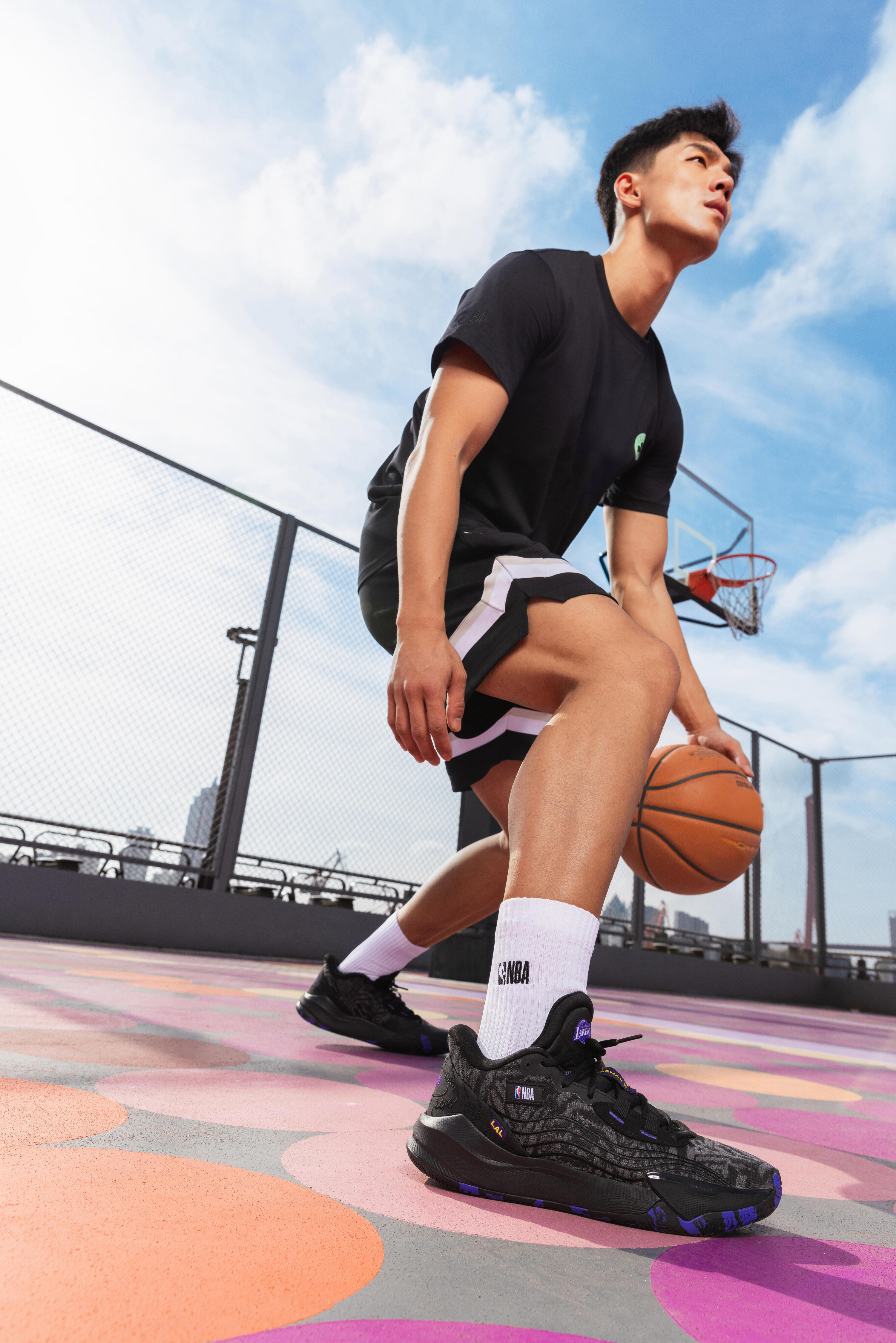 Zapatillas de baloncesto NBA Lakers hombre/mujer -  FAST 900 LOW-1 Negro 26/46