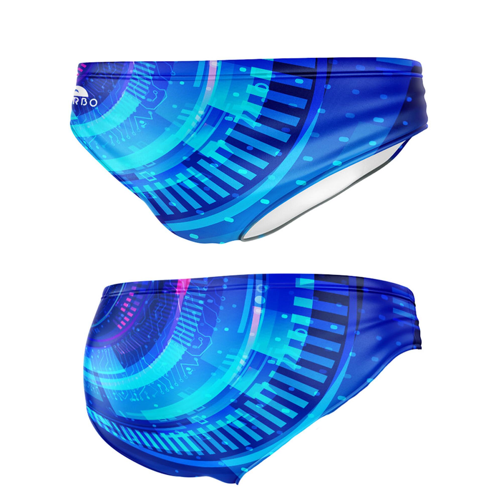 TURBO Bañador Hombre Turbo Slip Natación Splash Azul