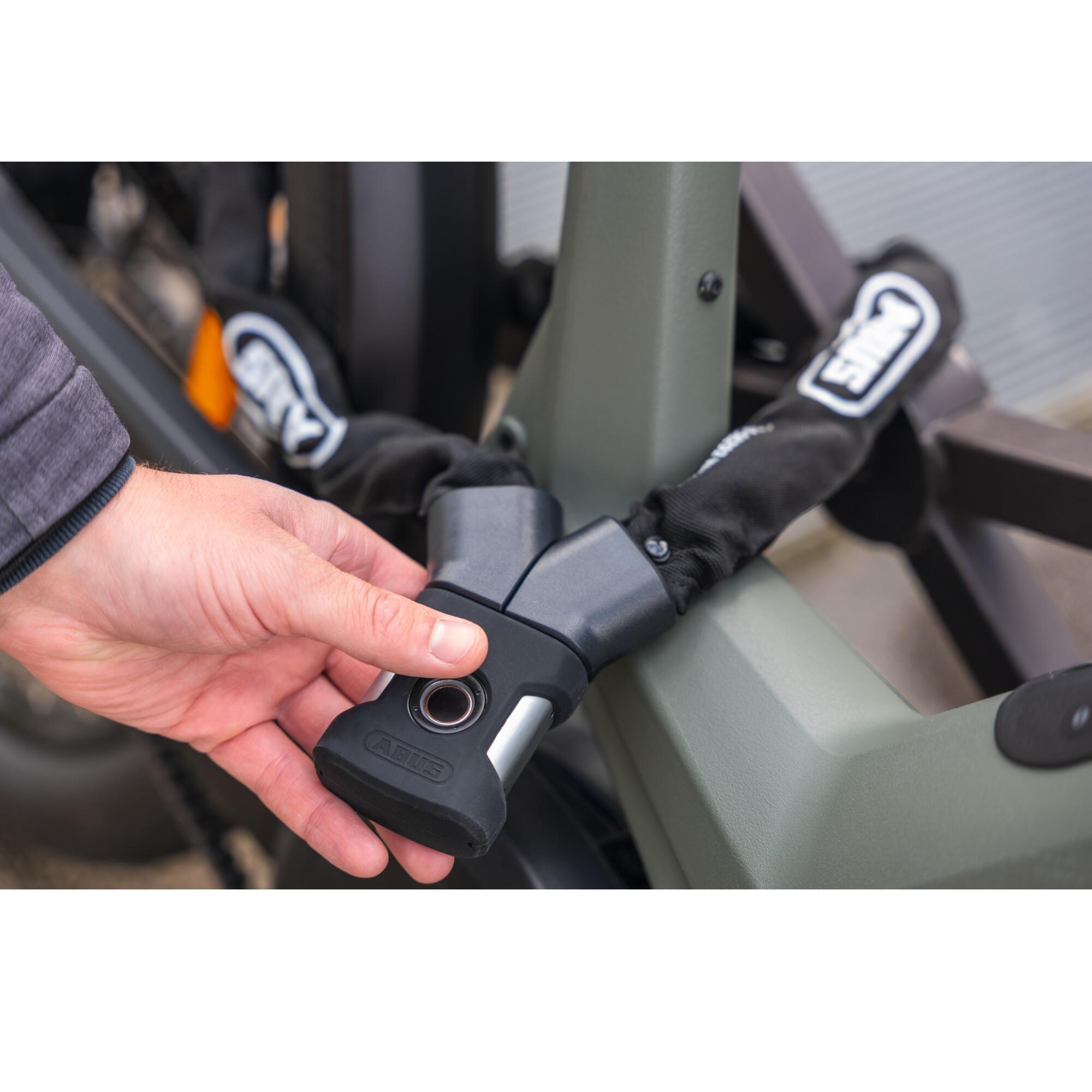 Fahrradschloss Kettenschloss mit Fingerprint ABUS YARDO 7807F/110 schwarz 2/4
