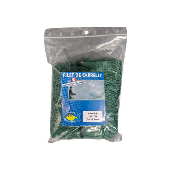 FILET CARRELET 1M33 MAILLE 8MM PECHE A PIED