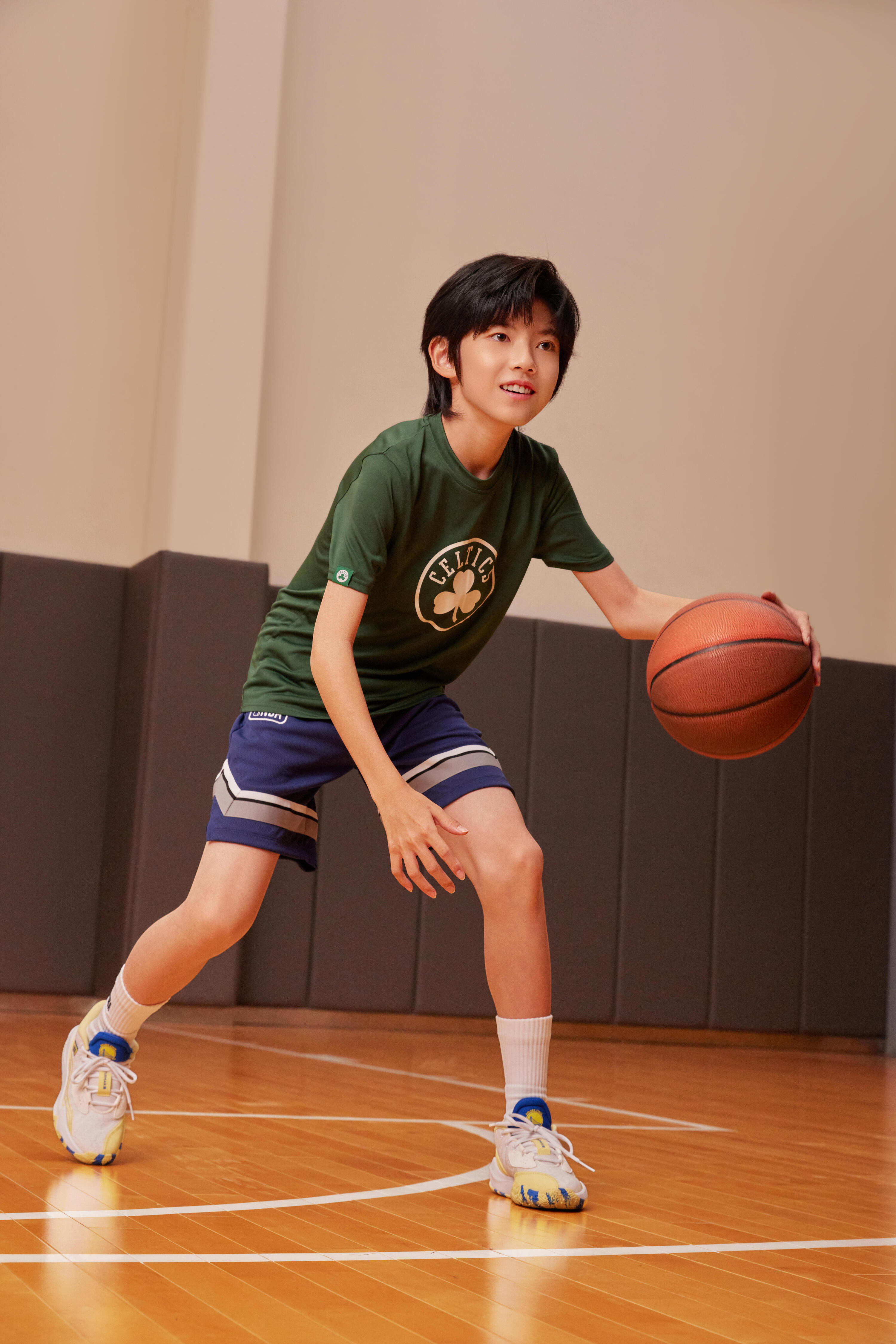 T-shirt basket bambino TS900 NBA Celtics verde 7/10