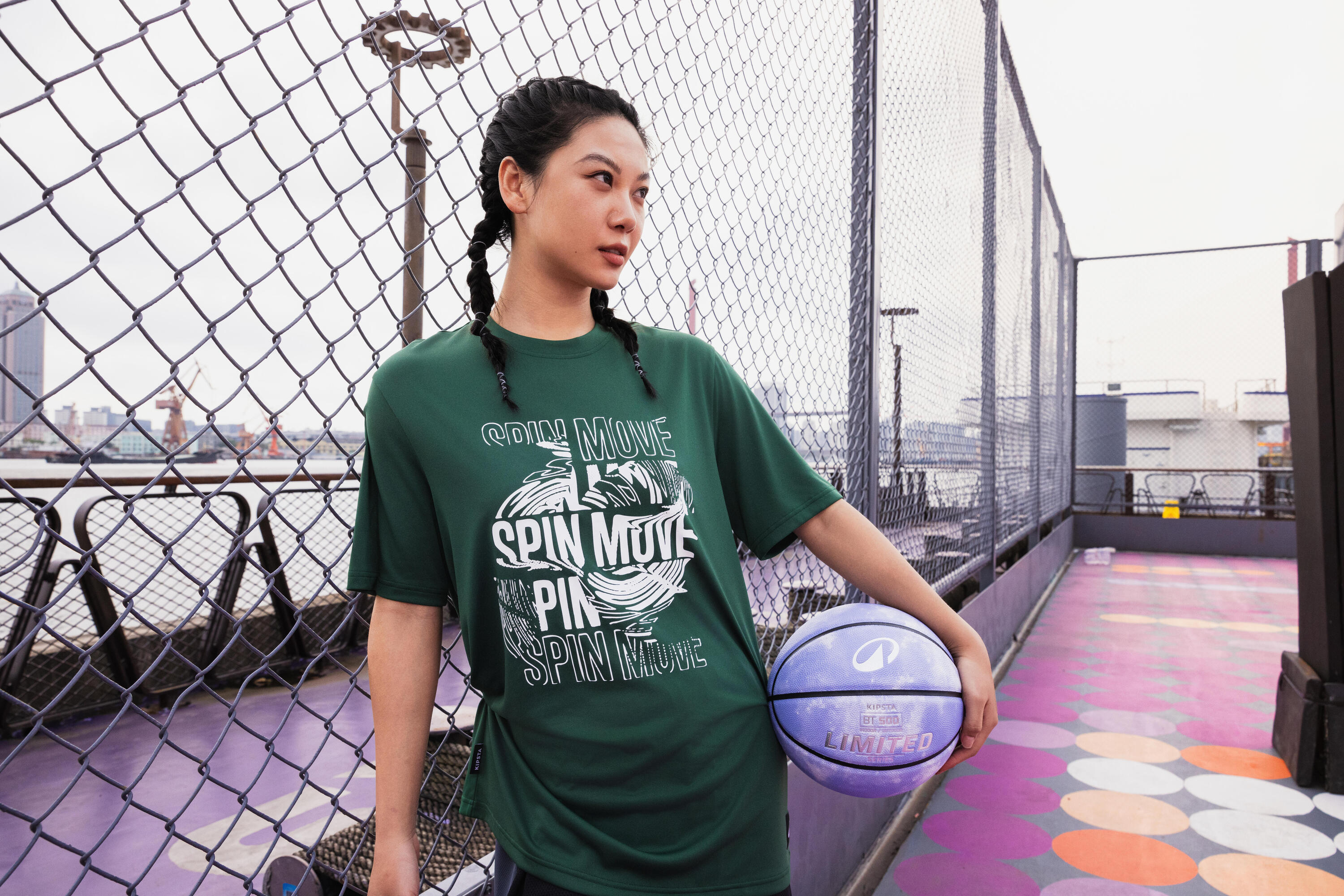T-shirt de Basquetebol TS500 Fast Verde 9/12