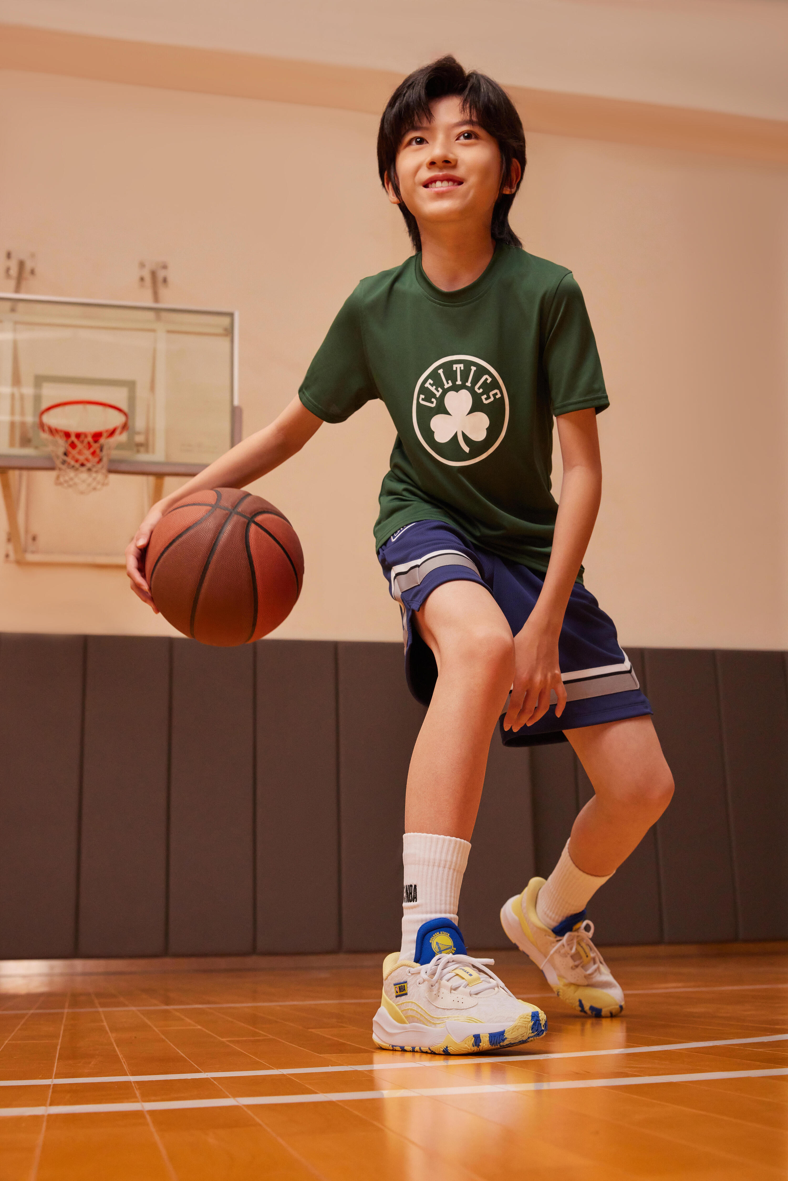 T-shirt basket bambino TS900 NBA Celtics verde 8/10