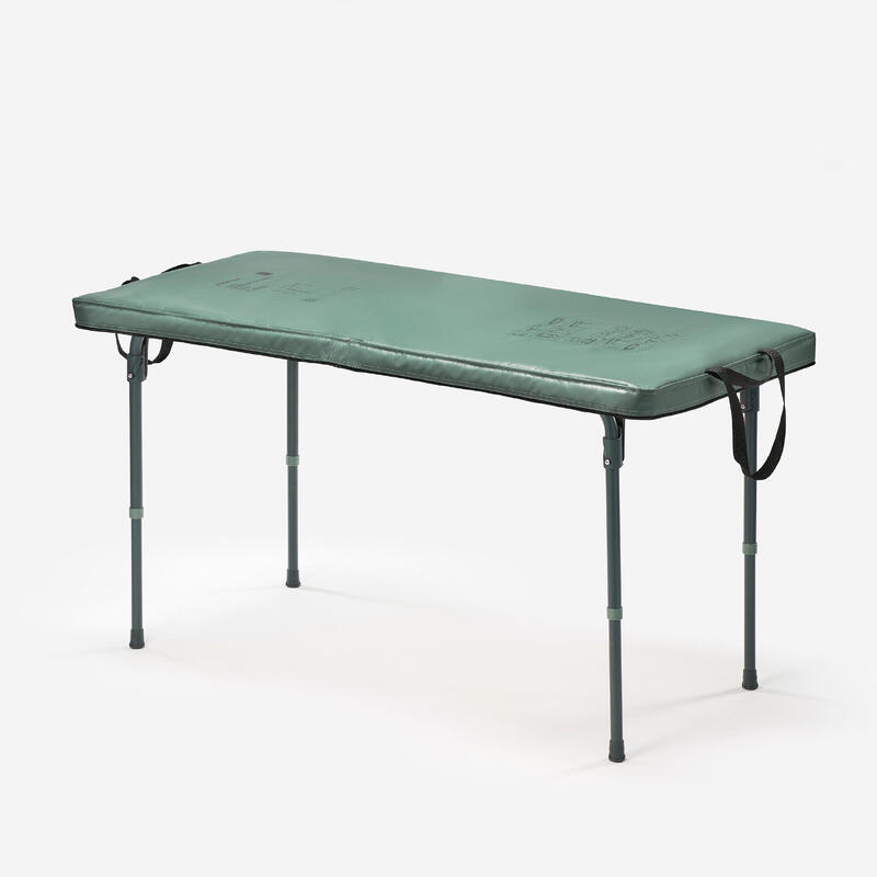 MESA DE CAMPISMO DOBRÁVEL - REGULÁVEL (50 a 71 cm) - 4/6 PESSOAS - TAMPO MADEIRA