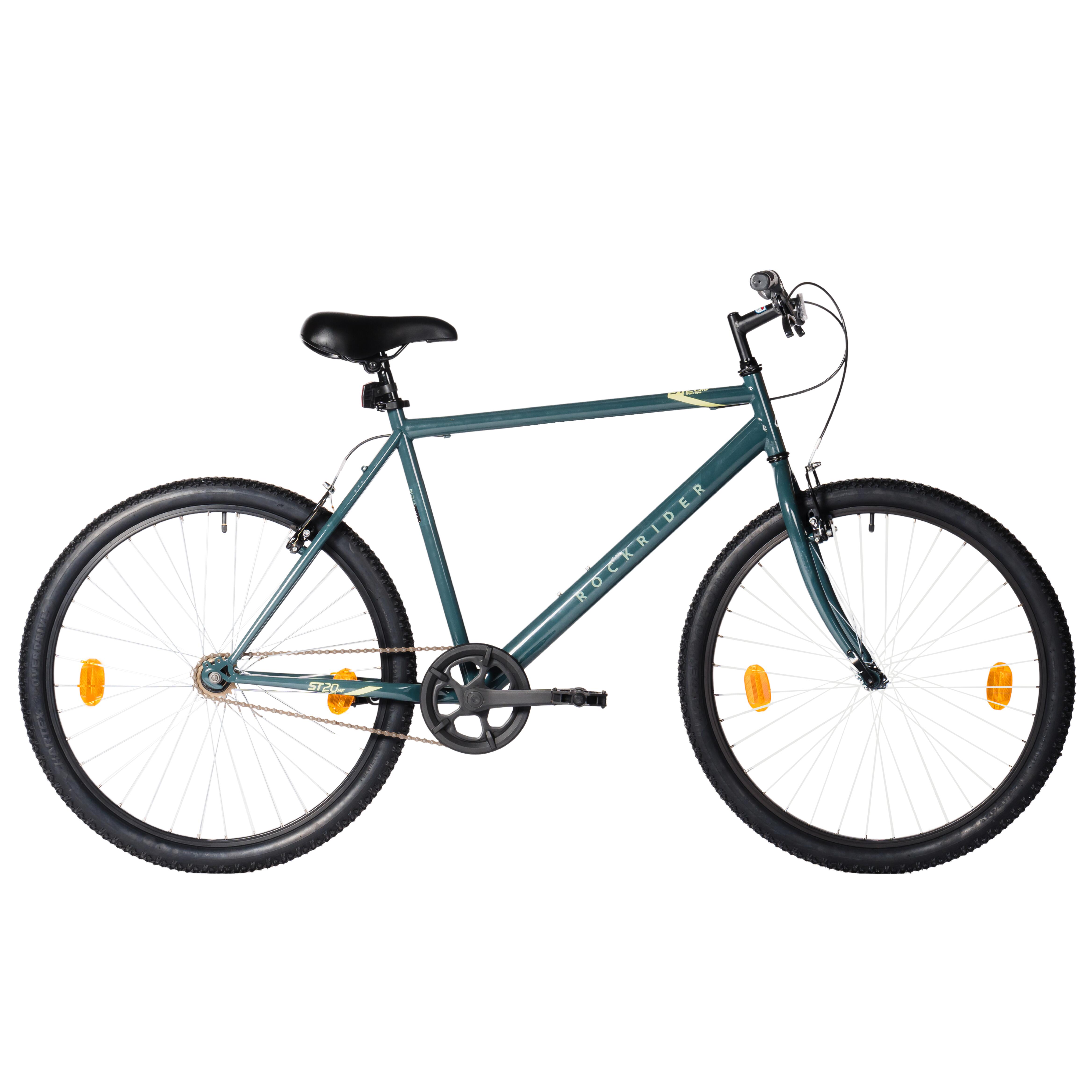 Mountain Bike Rockrider ST20 High Frame - Steel Frame, Single Speed, MTB Tyres