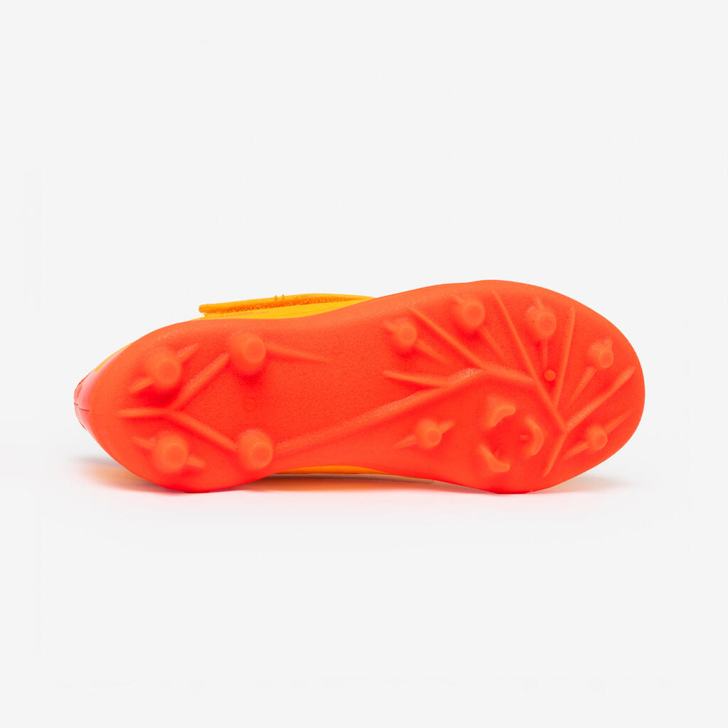 Otroški nogometni čevlji 160 Easy MG - neonsko oranžni