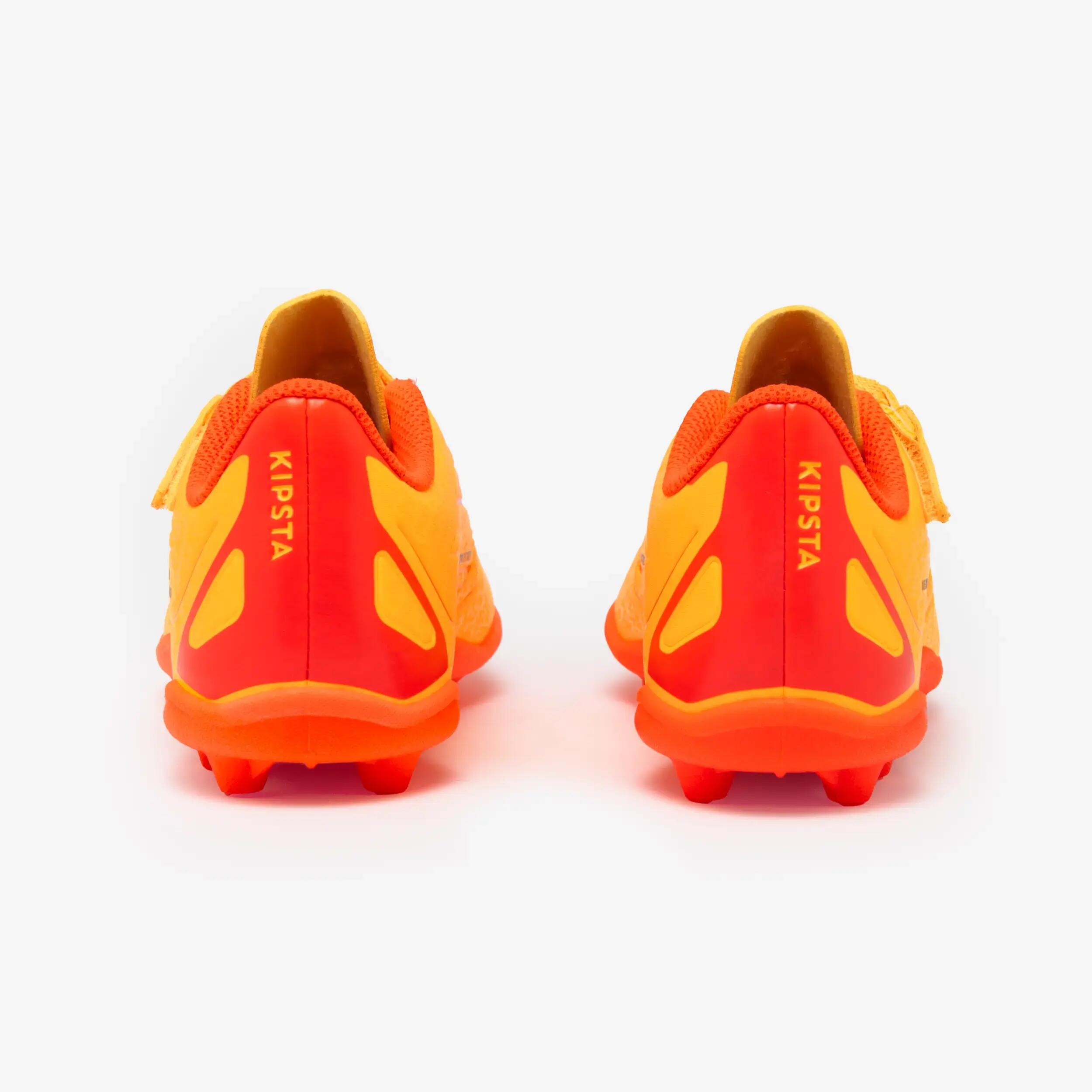Kids' Football Boots 160 Easy MG - Neon Orange -  3