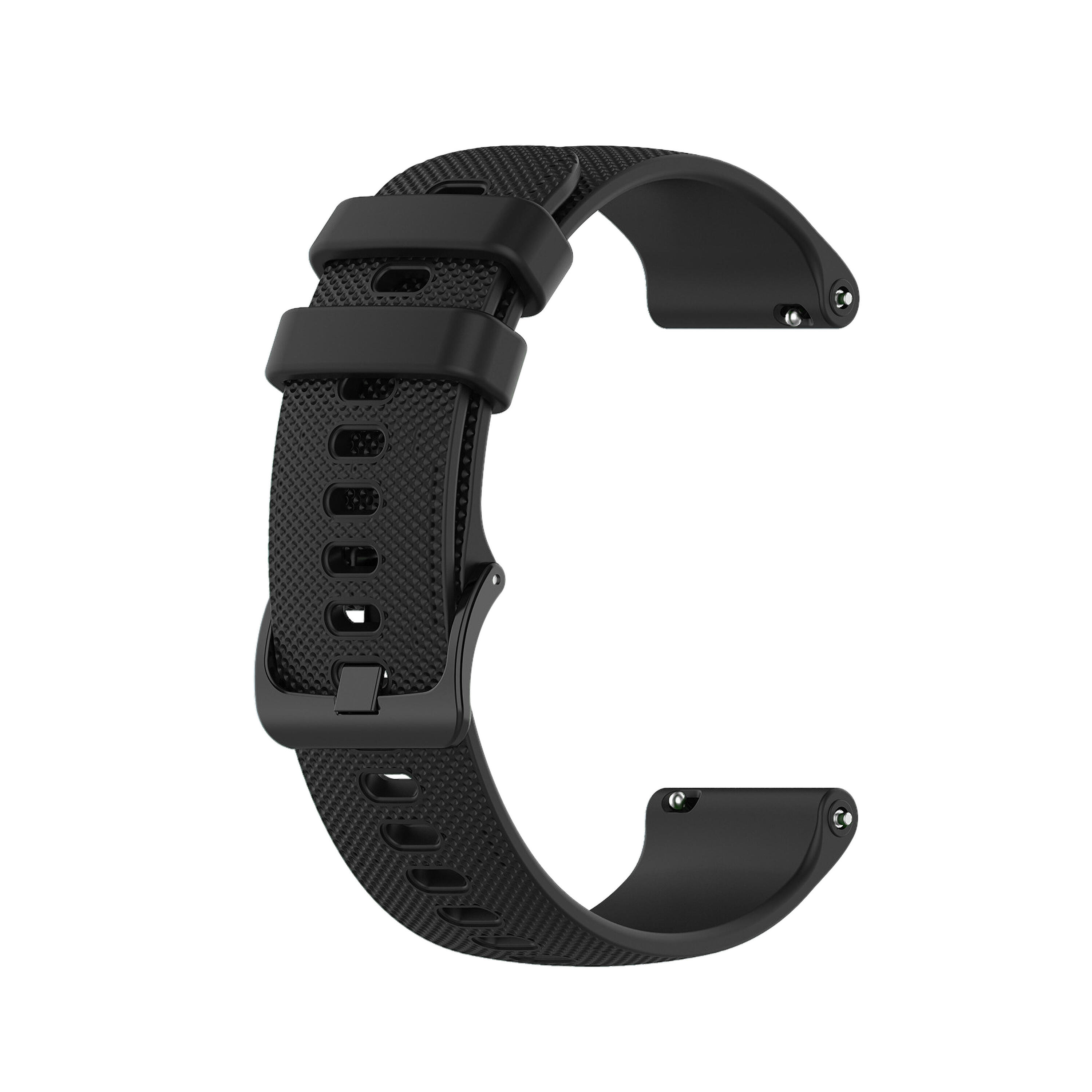 LEOTEC CORREA SILICONA 22MM NEGRA