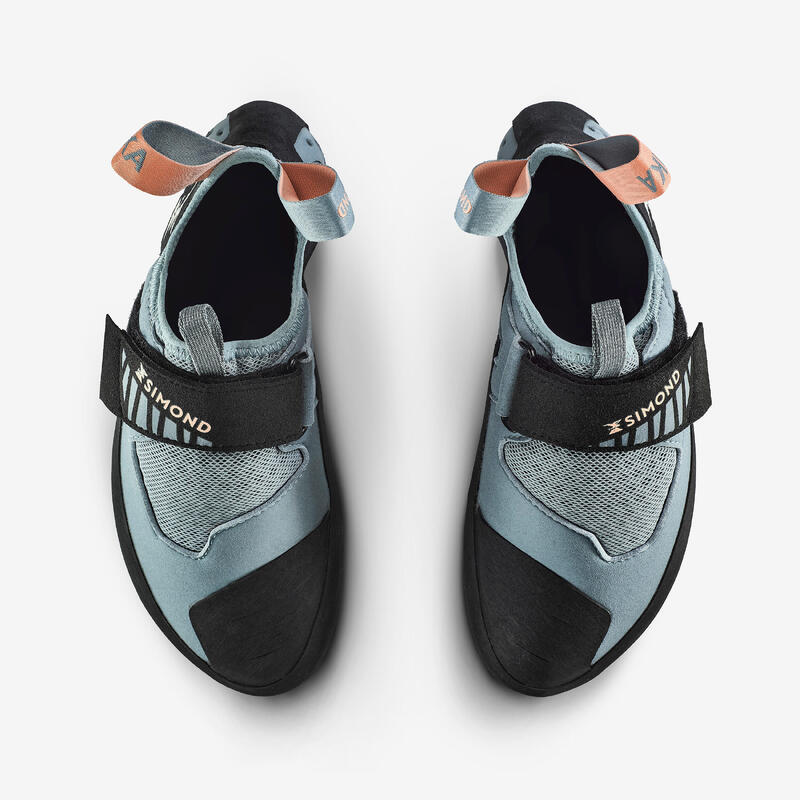 Chaussons d'escalade techniques et souples femme, Vertika Soft gris