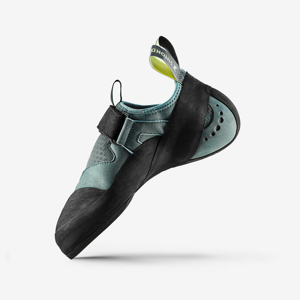 Chaussons d'escalade techniques et souples homme, Vertika Soft vert