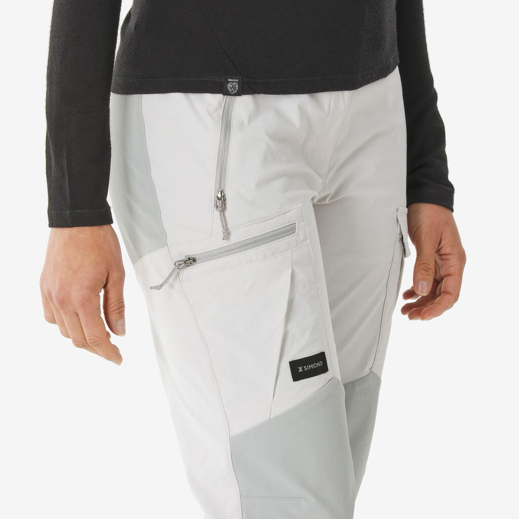 Pantalon résistant de trek montagne femme, MT500 gris