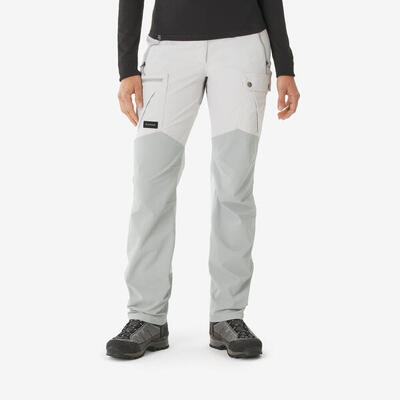 Pantaloni trekking donna MT500 beige
