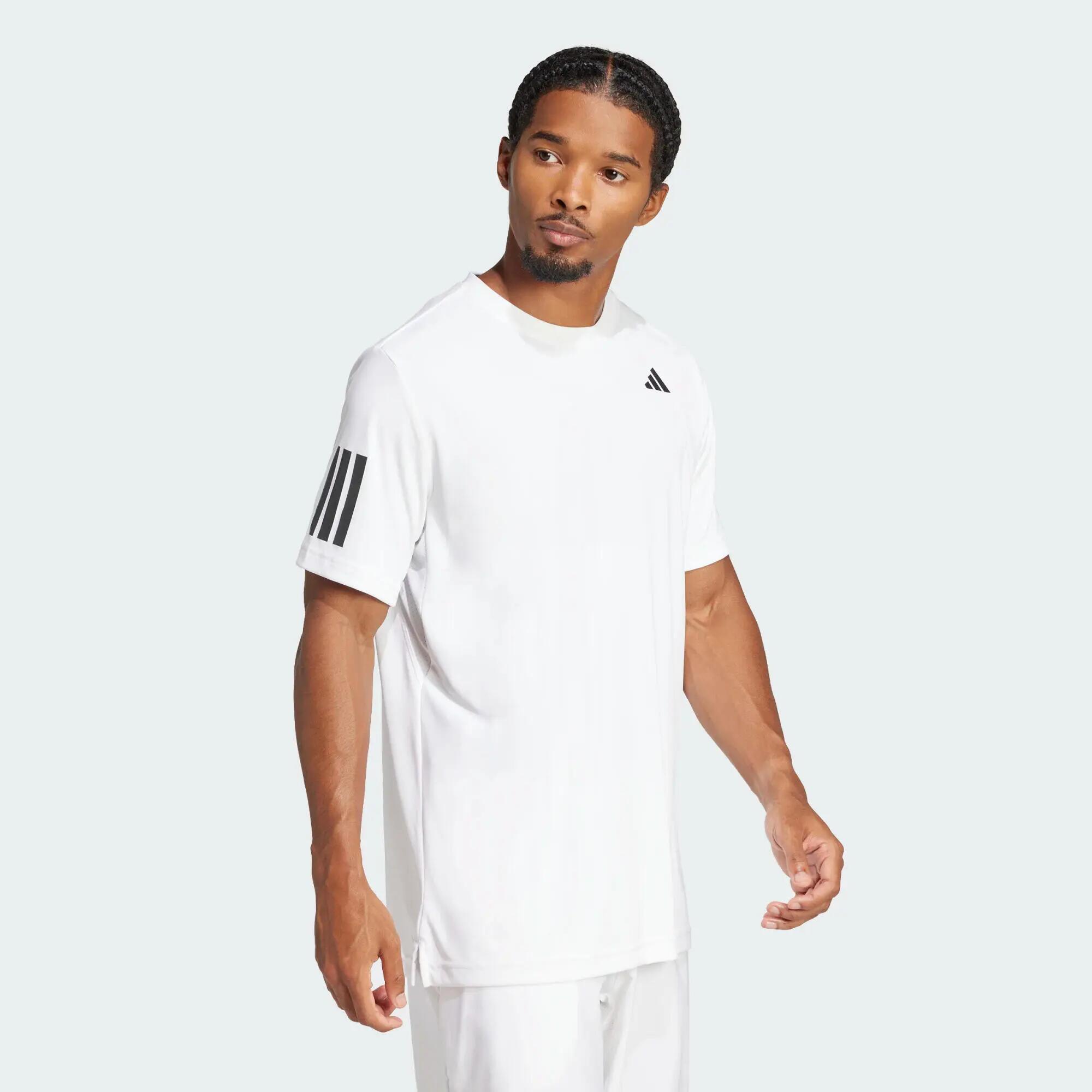 Camiseta manga corta de tennis para Hombre Adidas Aeroready blanco 4/7