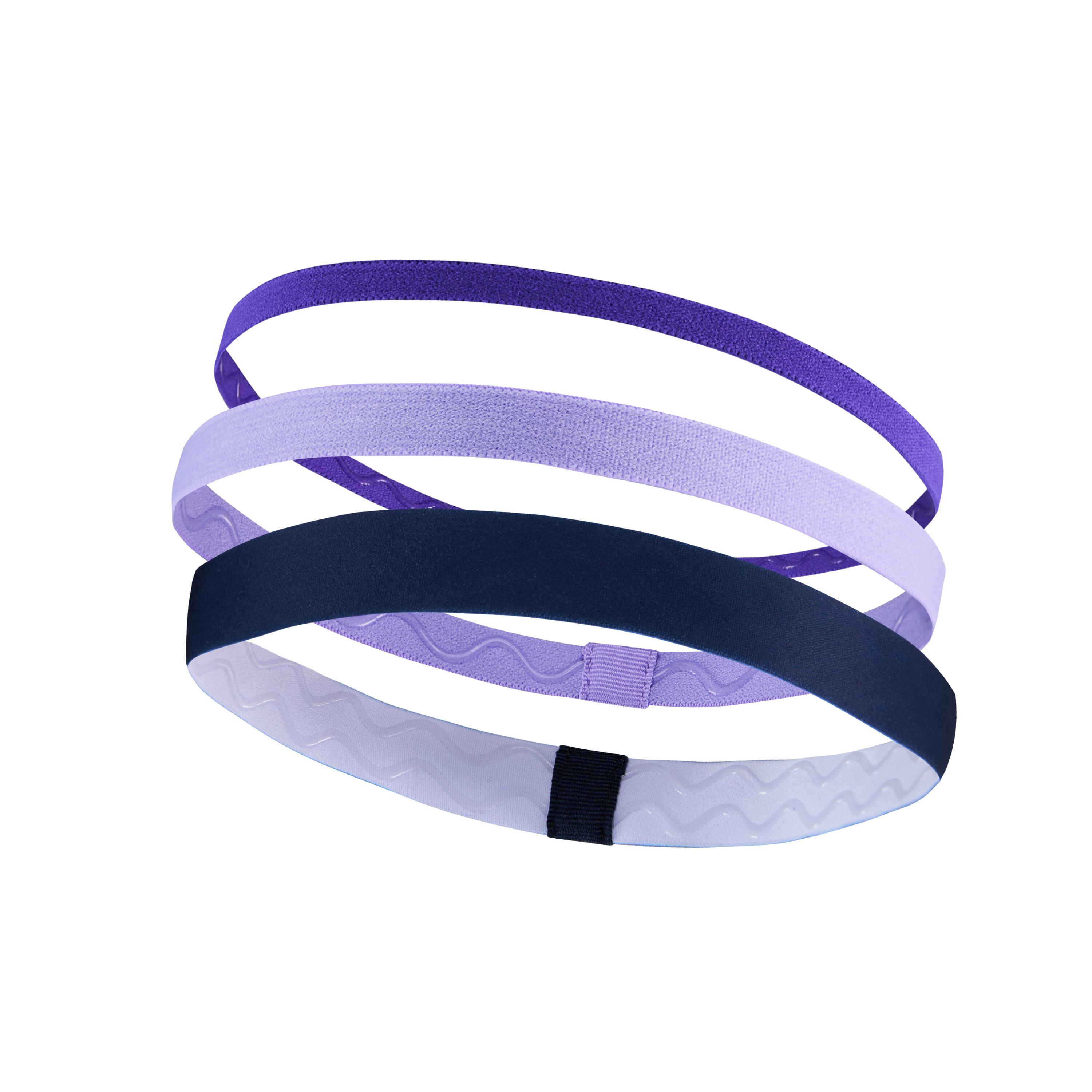 Fita de cabelo de fitness mulher violeta (conjunto de 3)