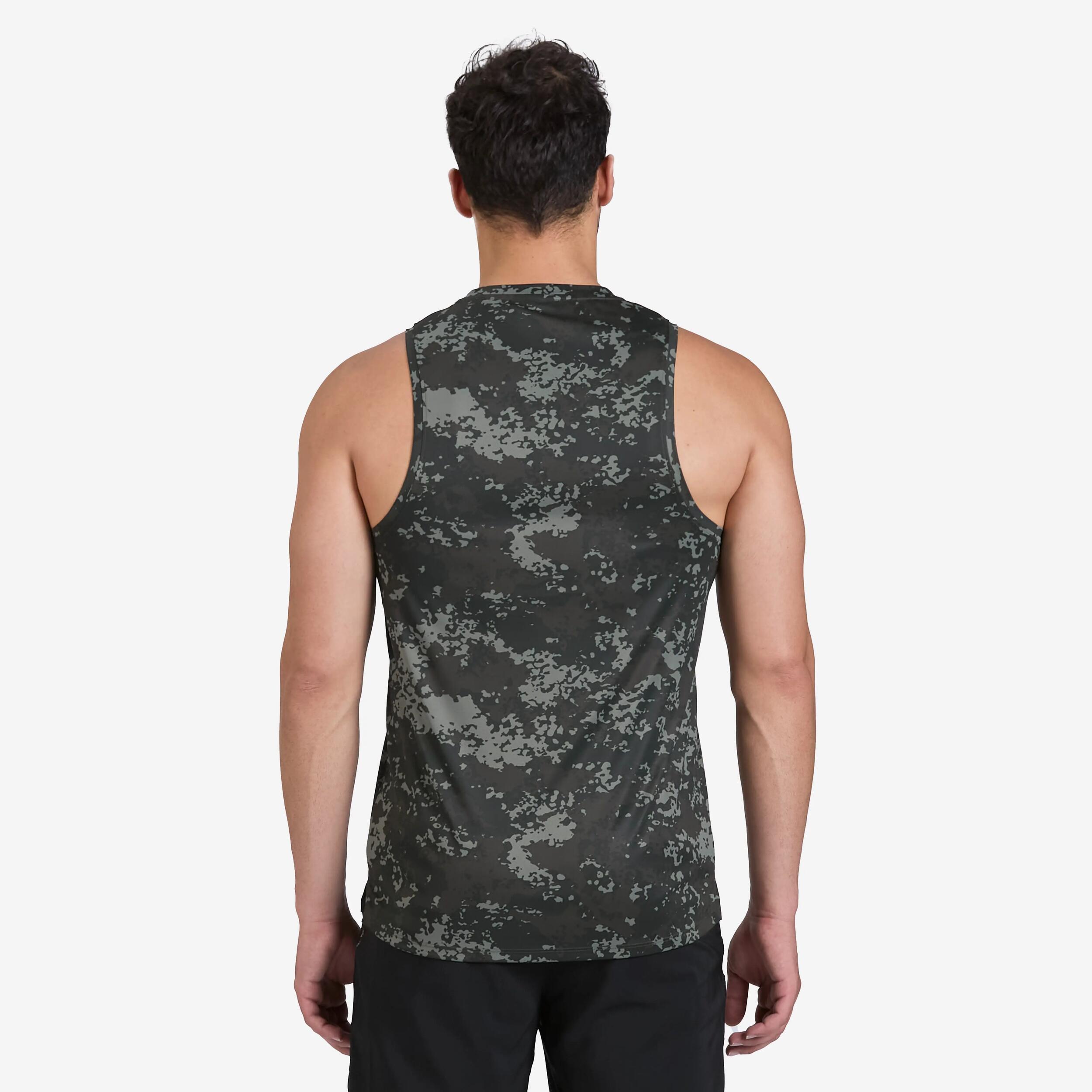 Men's Breathable Fitness Tank Top - Khaki