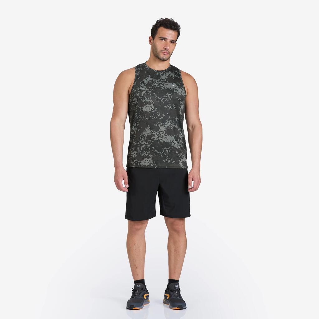 Narandžasta muška majica bez rukava za fitnes