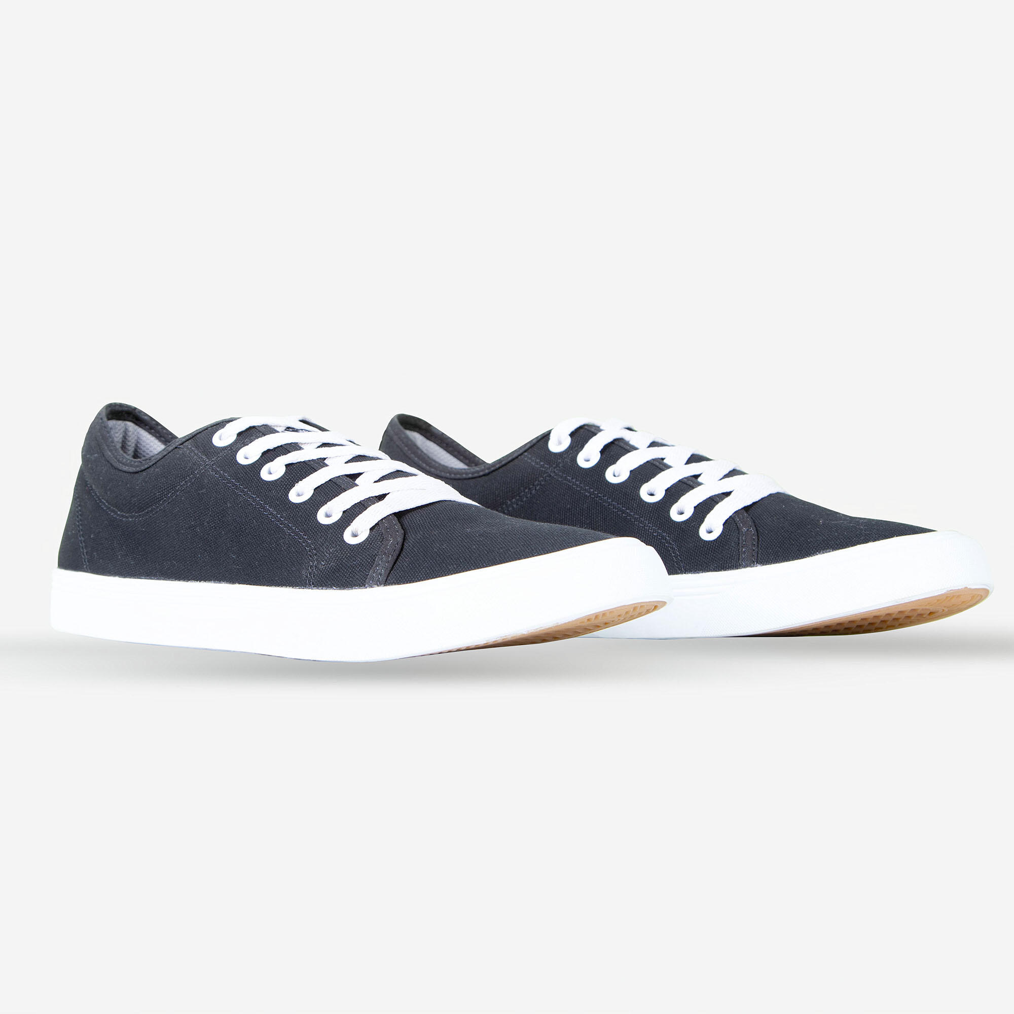 Canvas Skateboarding / Longboarding Low-Top Shoes Vulca 100 - Black