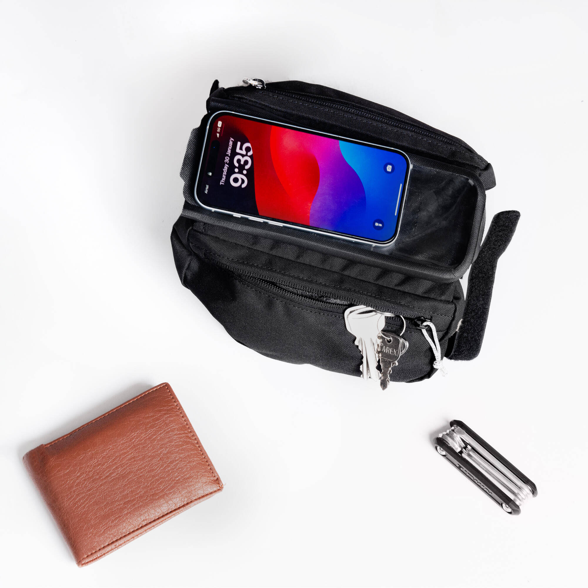 2x1L Smartphone Bike Frame Bag, ACTV 100 - Black -  5