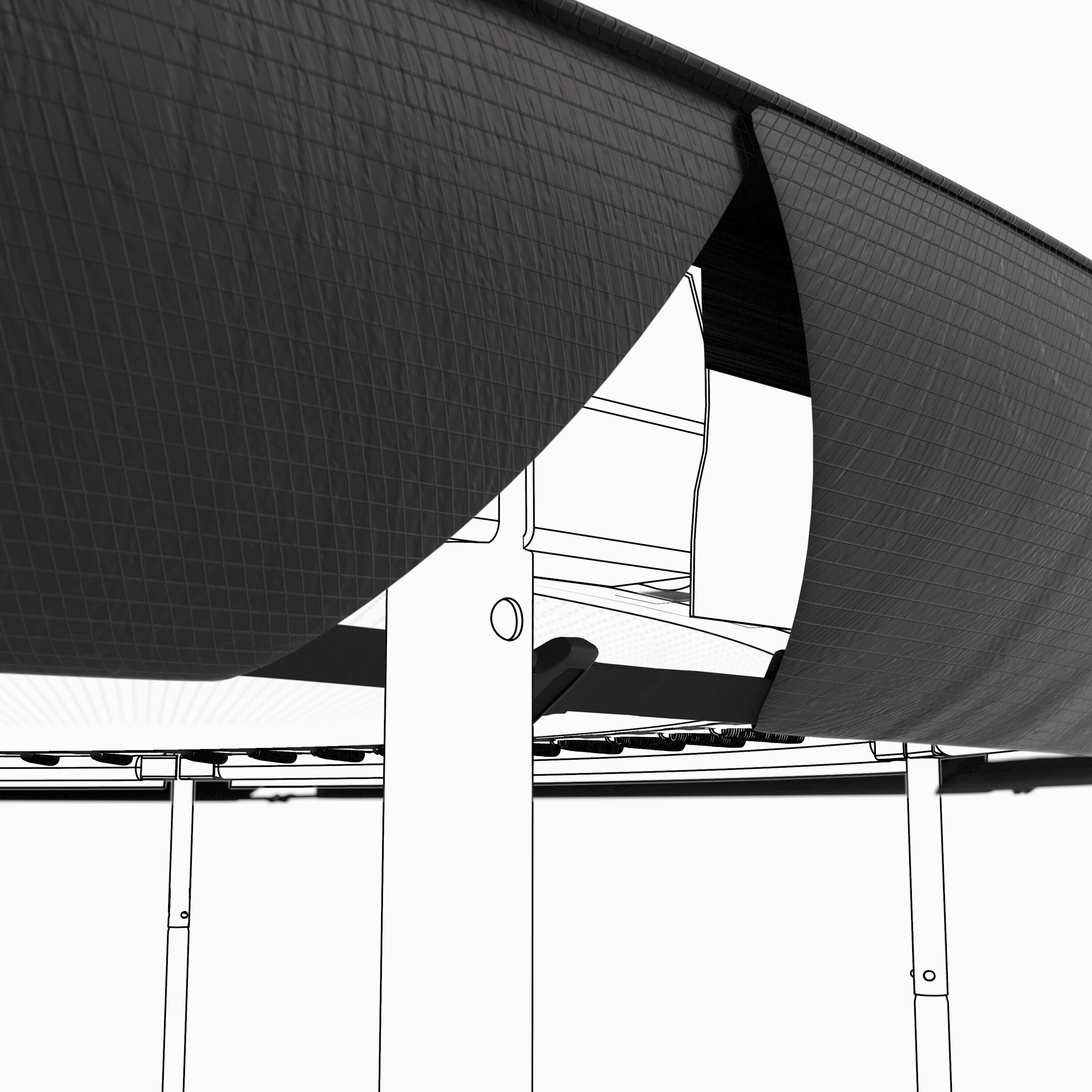Beschermhoes voor trampoline 240 4/6