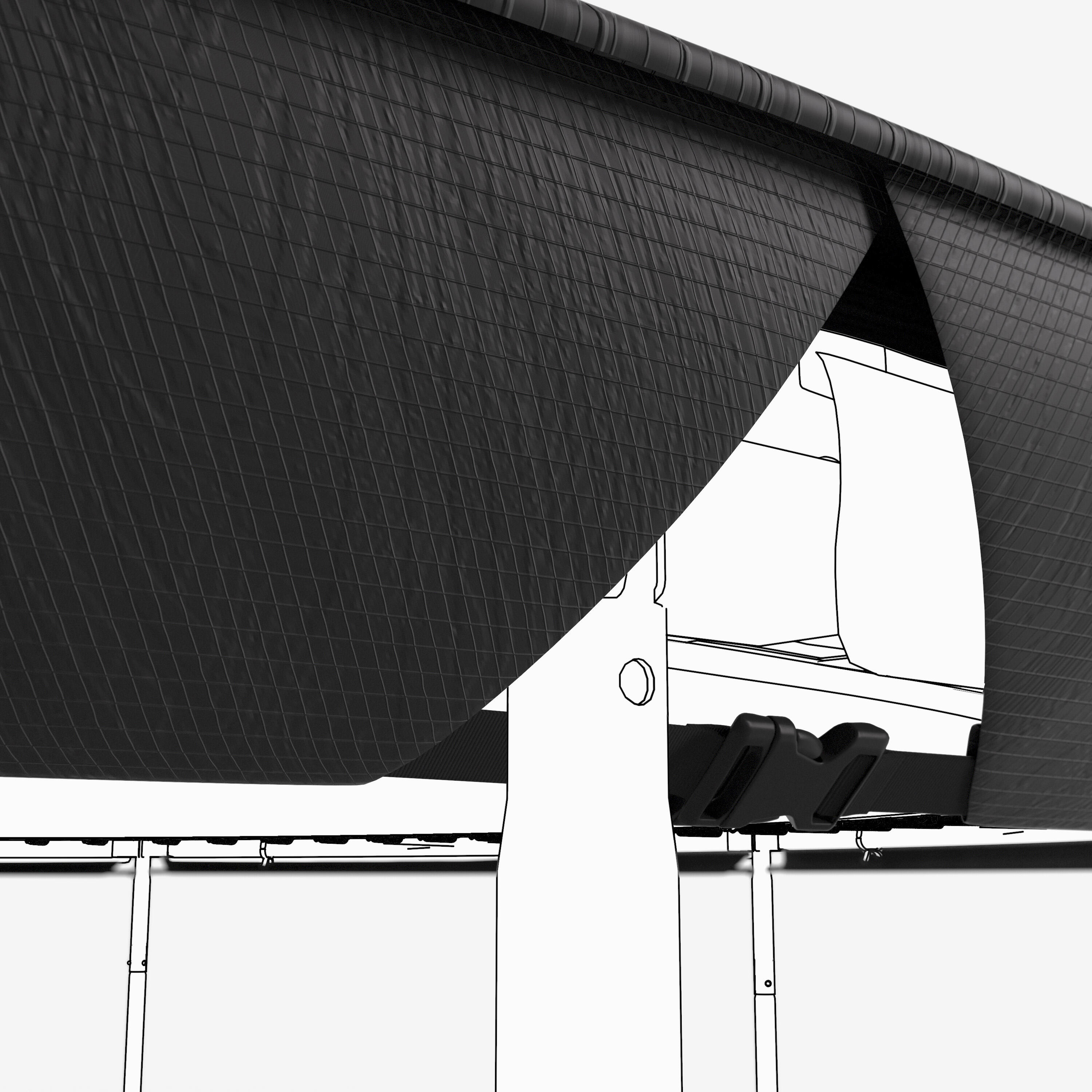 Water Proof Protective Cover for Trampoline 420 - Black