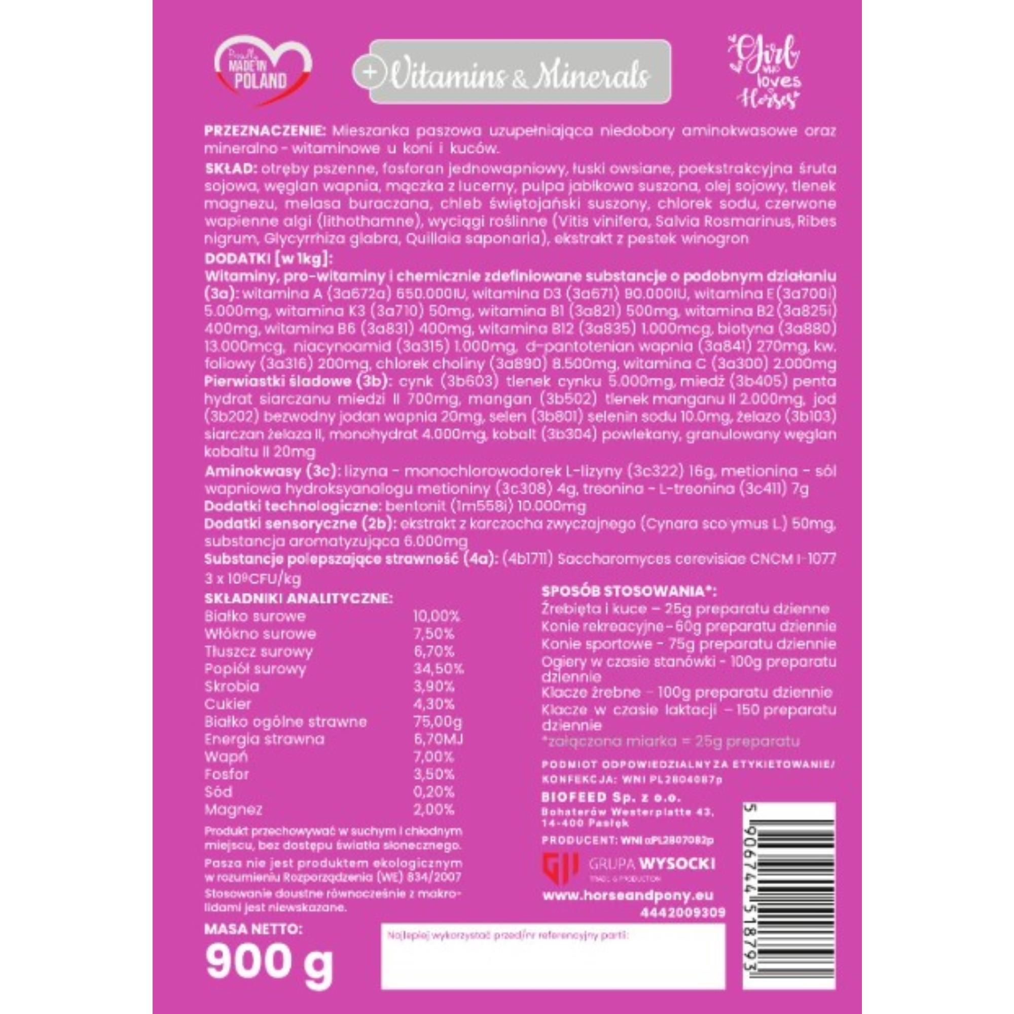 Witaminy i minerały Biofeed 900 g 3/3