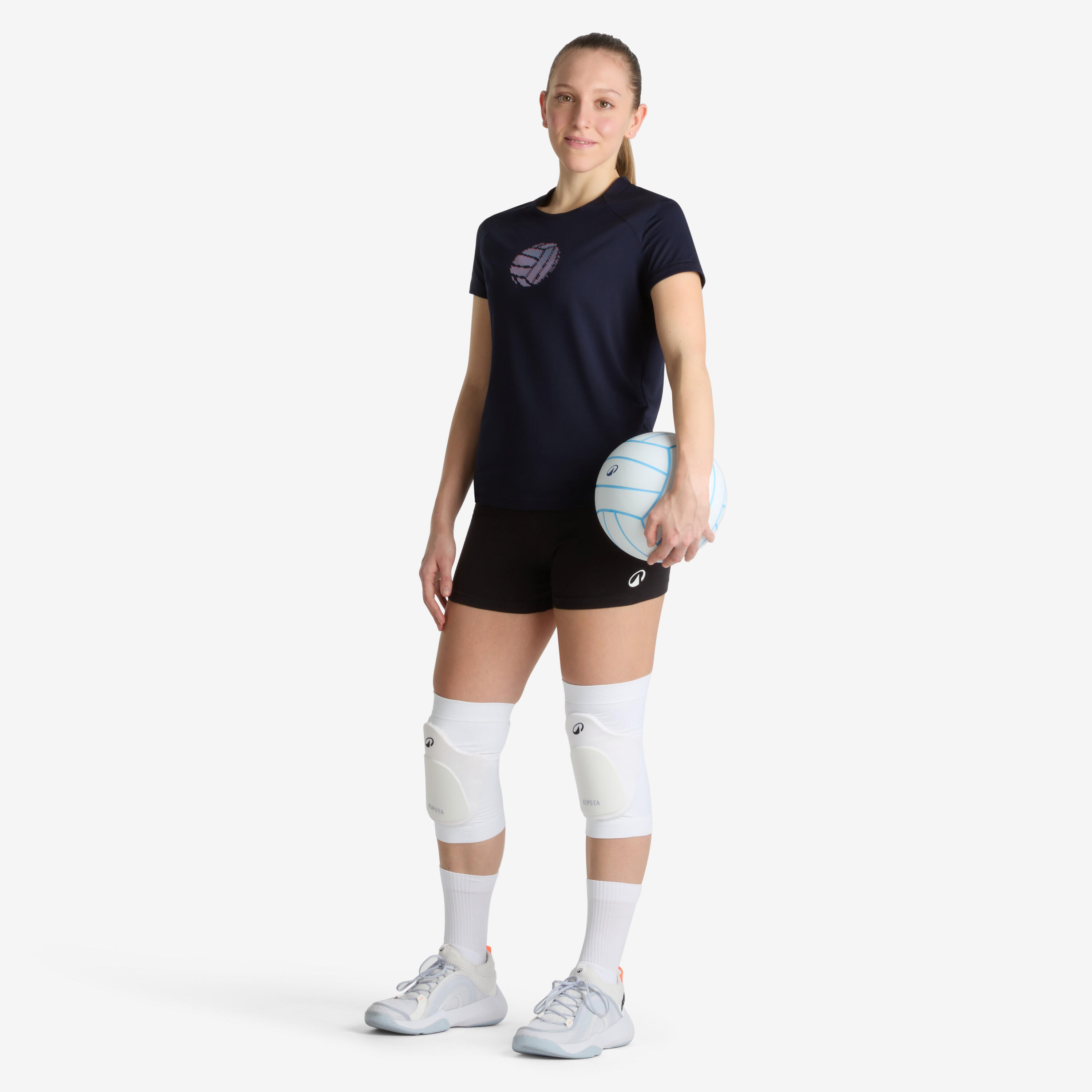 VOLLEYBALSHORT VOOR DAMES V100 ZWART 2/9