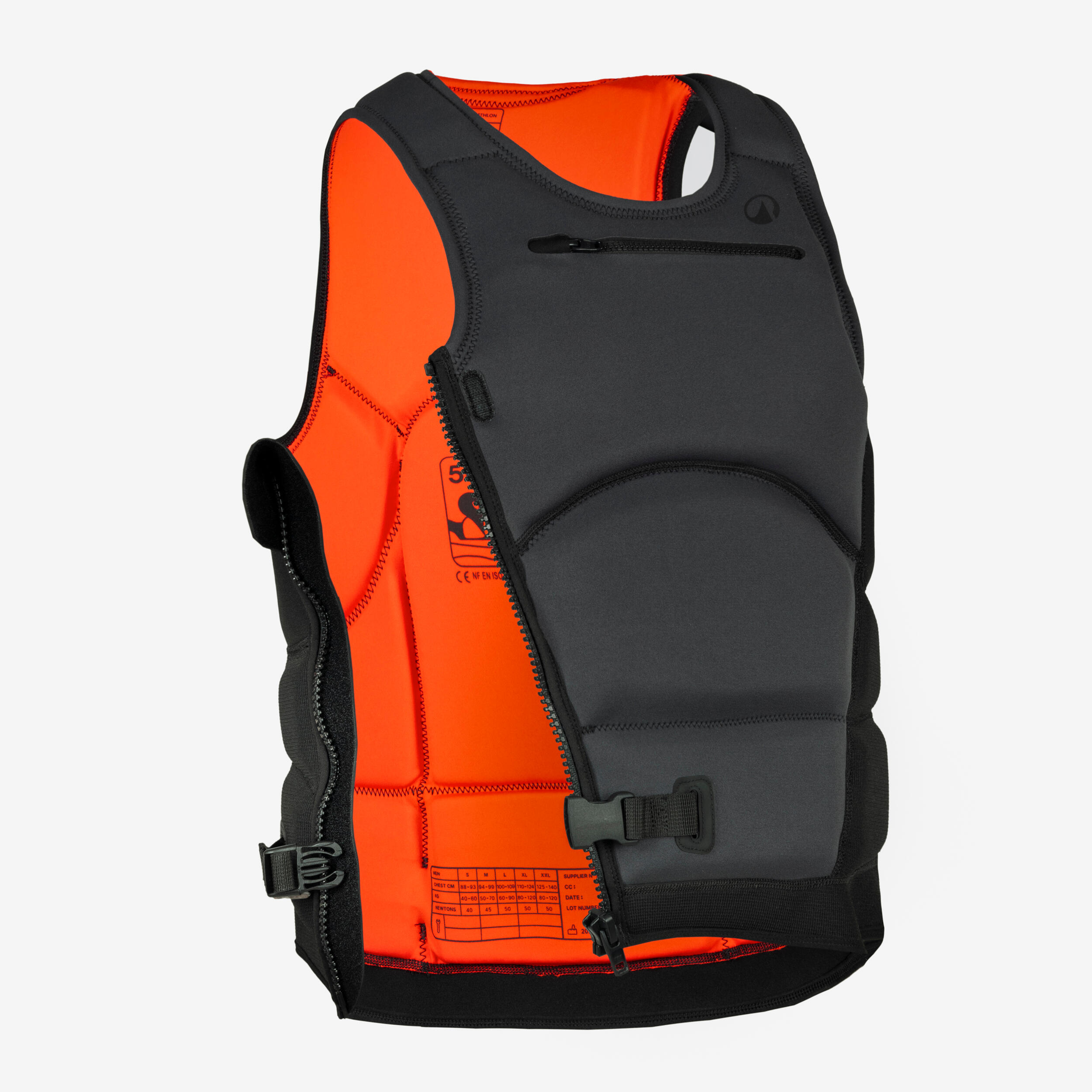 Prallschutz- und Auftriebsweste 50 N lang Herren 500 schwarz 5/13
