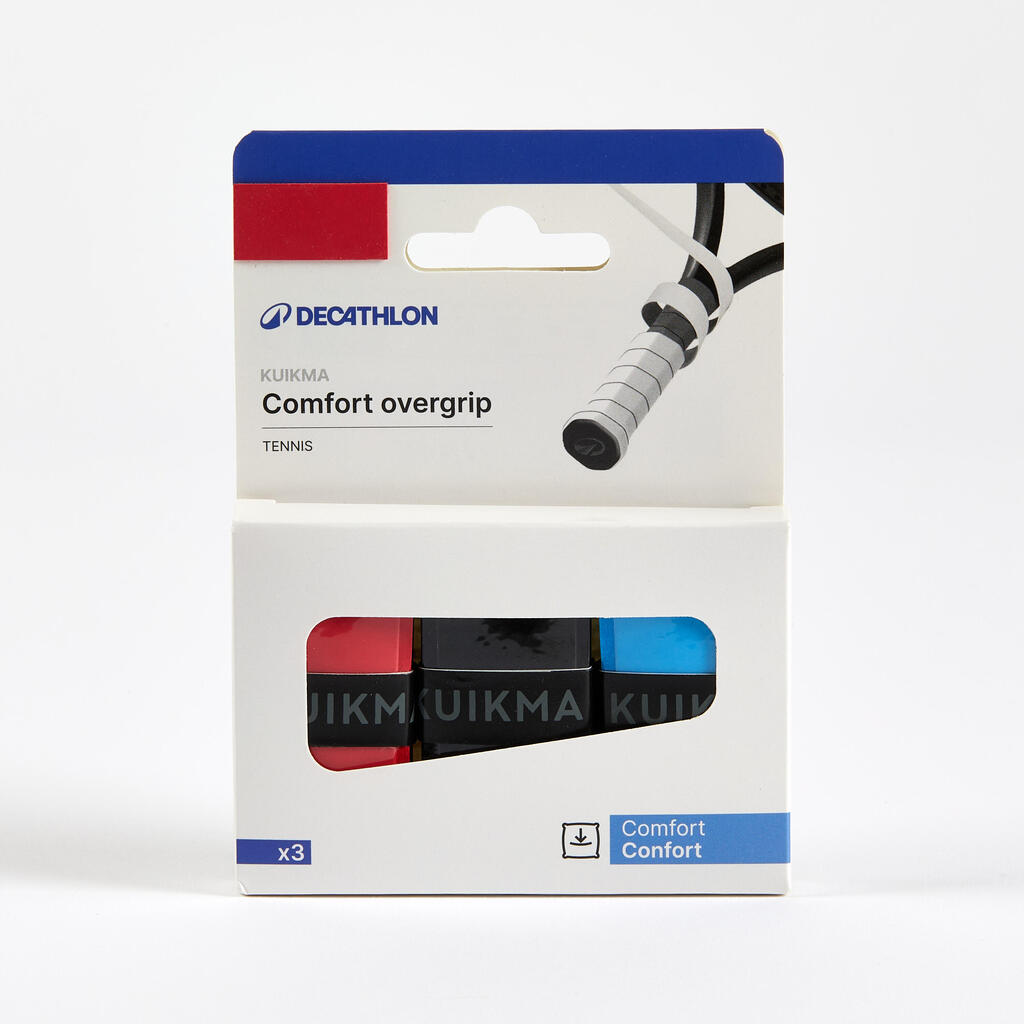 Višebojni gornji grip za tenis COMFORT (3 komada)
