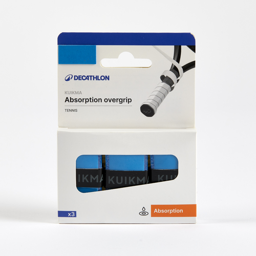 SURGRIP DE TENNIS ARTENGO ABSORBANT BLEU LOT DE 3