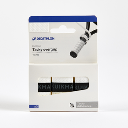 Overgrip de tennis tacky blanc lot de 3