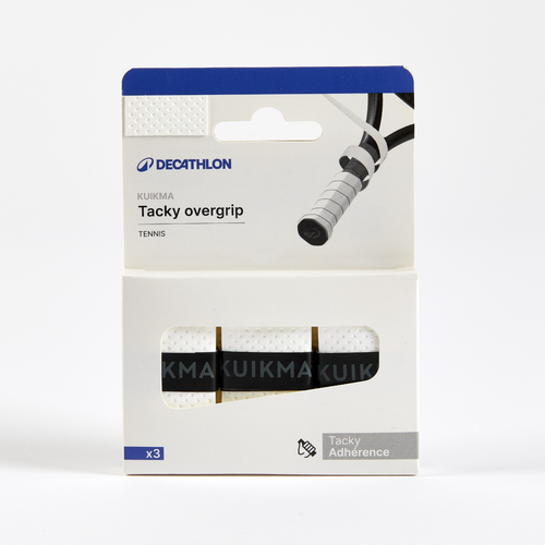 Overgrip de tennis tacky blanc lot de 3