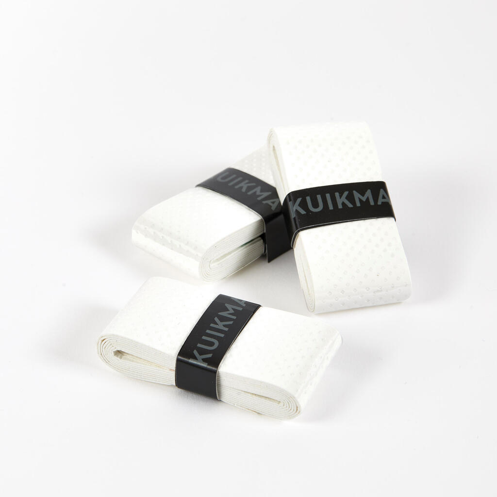 OVERGRIP DE TENNIS TACKY BLANC LOT DE 3