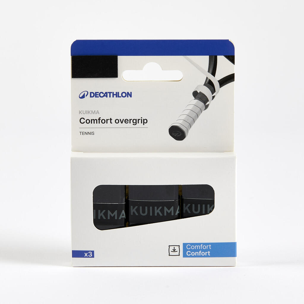 SURGRIP DE TENNIS CONFORT NOIR LOT DE 3