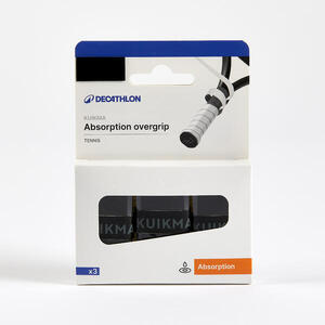 Overgrips de tenis Artengo absorbente negro