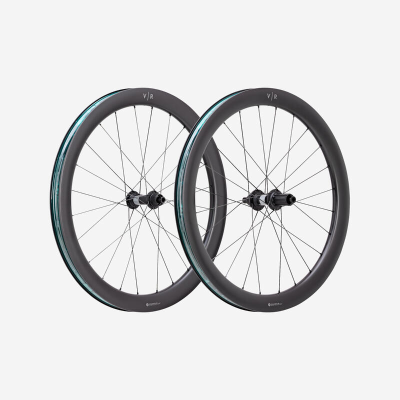 PAIRE DE ROUES ROUTE ET GRAVEL VAN RYSEL VR 50 CARBONE SHIMANO HG