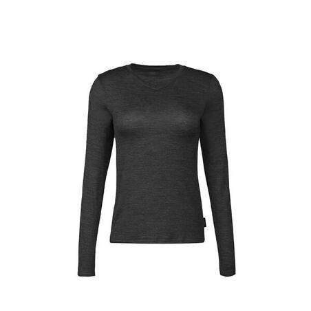 Футболка жіноча Merino Fresh з мериносової вовни для трекінгу чорна