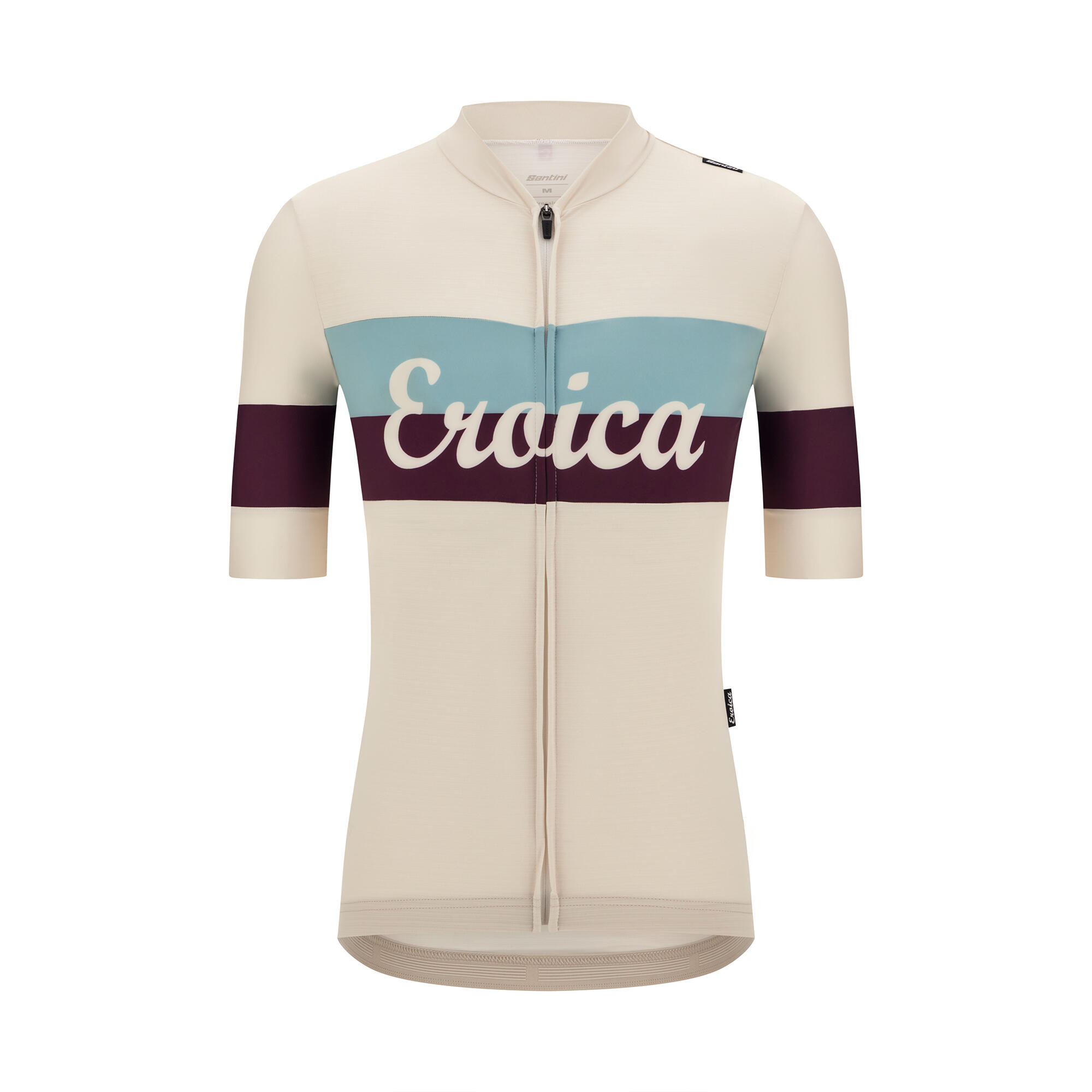 Maglia bici da corsa gravel Collezione Eroica Santini color cappucino 3/4