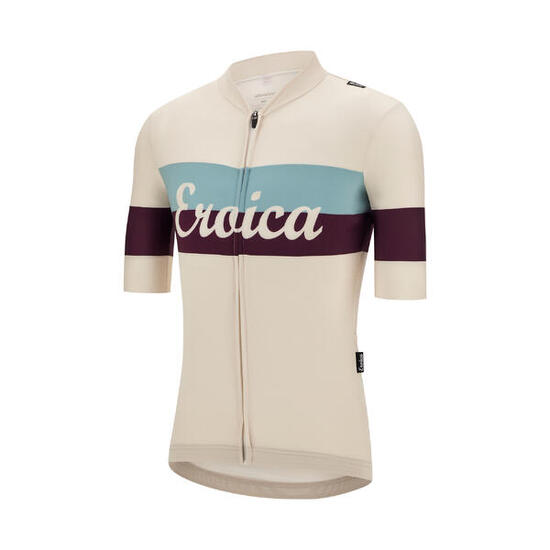 Maglia bici da corsa gravel Collezione Eroica Santini color cappucino