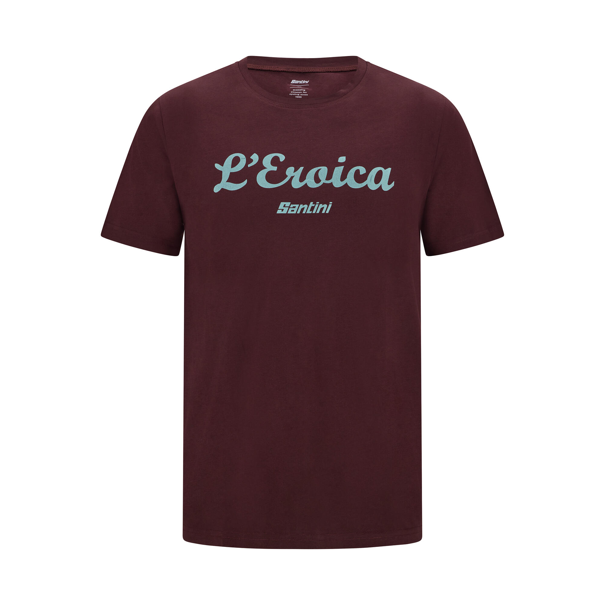 SANTINI Maglia t-shirt manica corte casual ciclismo Collezione Eroica color bordeaux