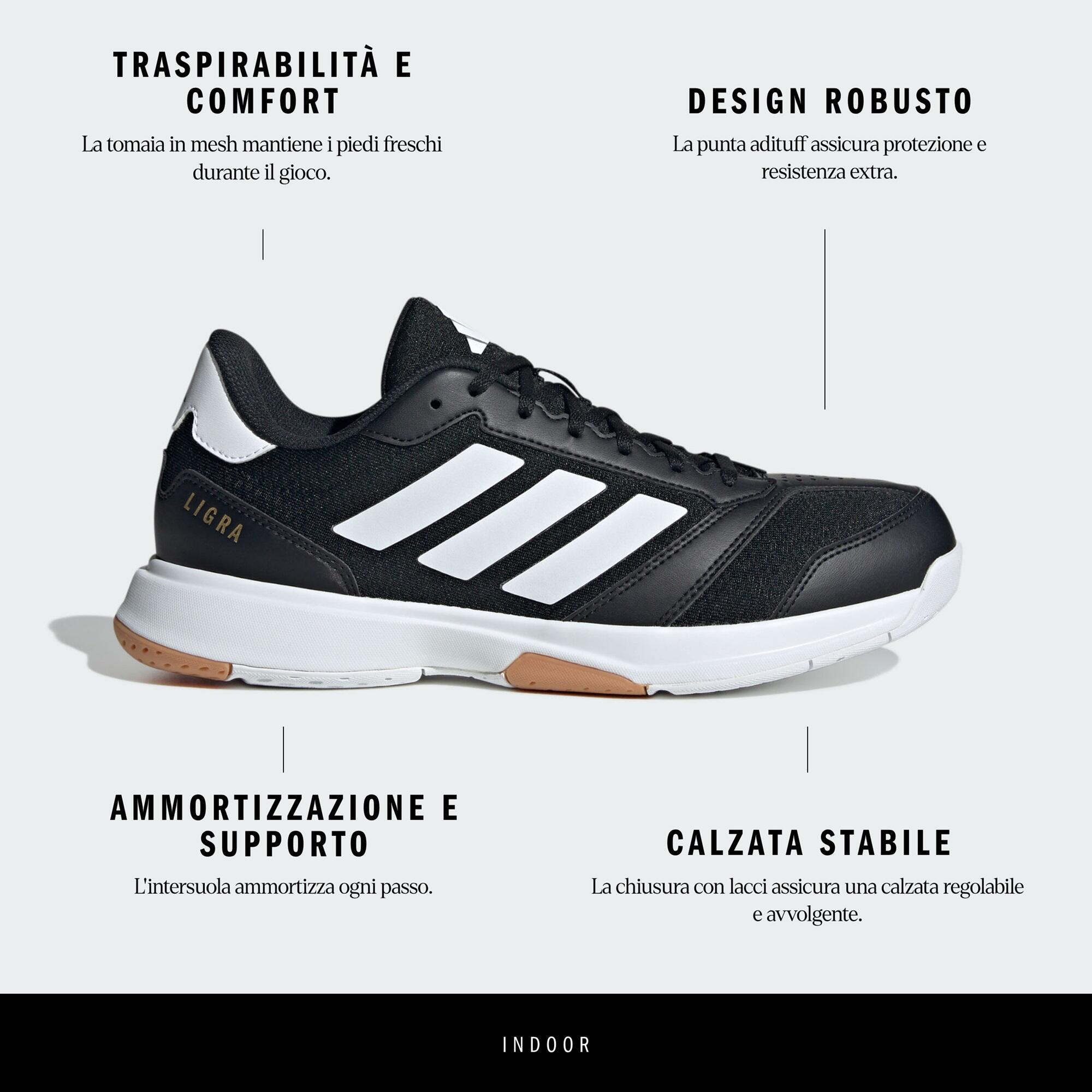 Scarpe pallamano adulto ADIDAS LIGRA 8 nere 10/11