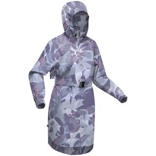 Raincoat Women Hiking Lightweight Waterproof Long Jacket - Blue