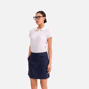 Women's Golf Skort- WW 500 Navy Blue