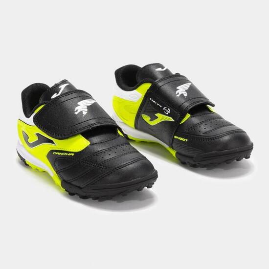 Scarpe calcetto bambino Joma CANCHA turf nero giallo