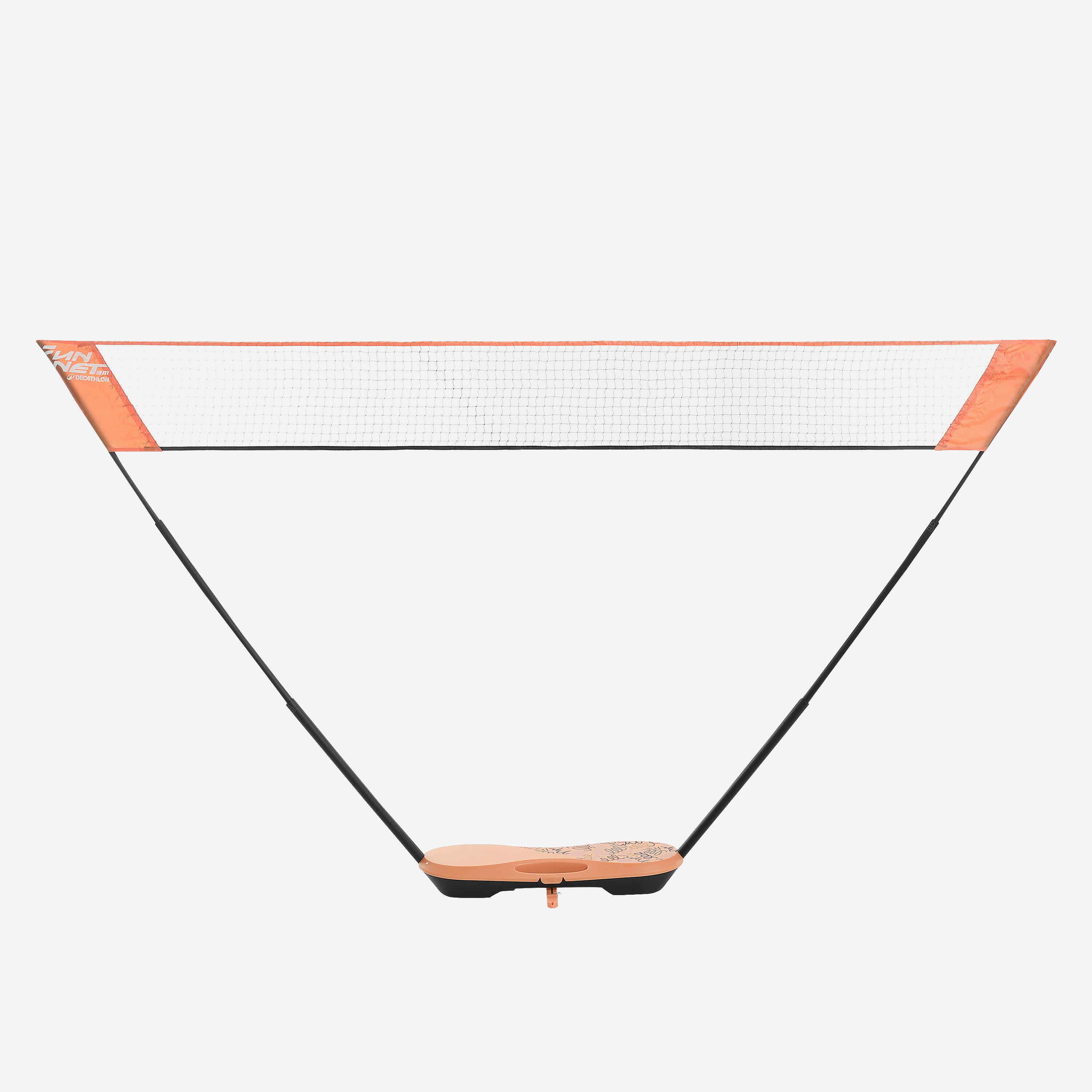 Badminton Set - 2-Racket 2-Shuttle & Net Orange - PERFLY