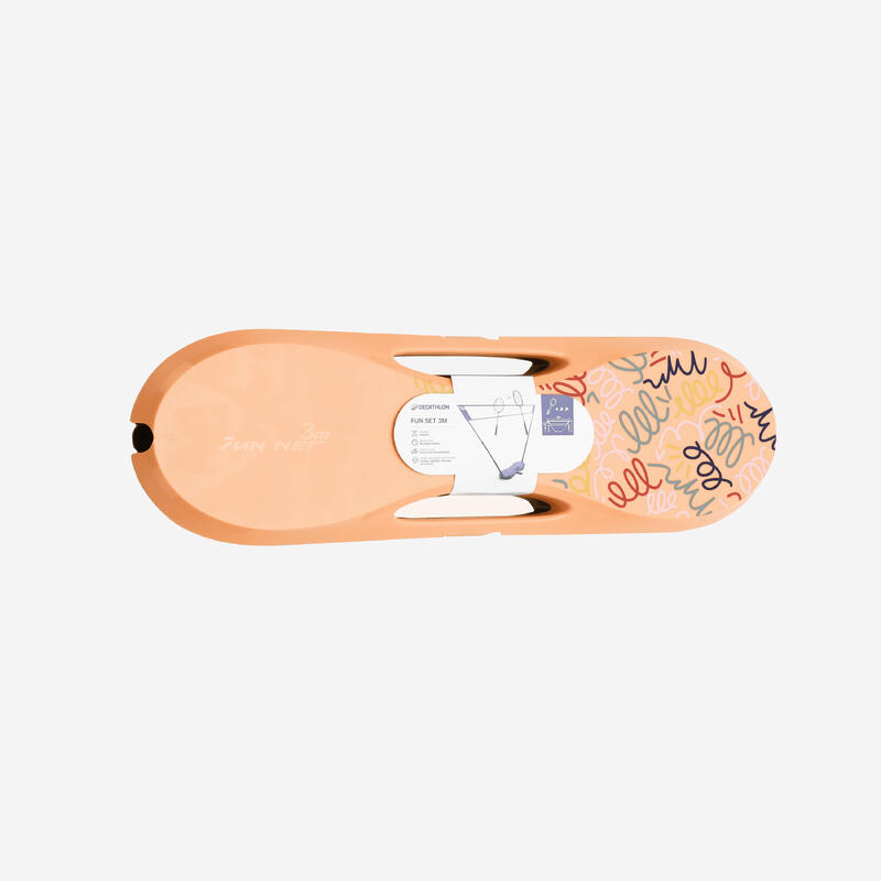 Filet de Badminton, Fun Set 3 Mètres - Orange pop