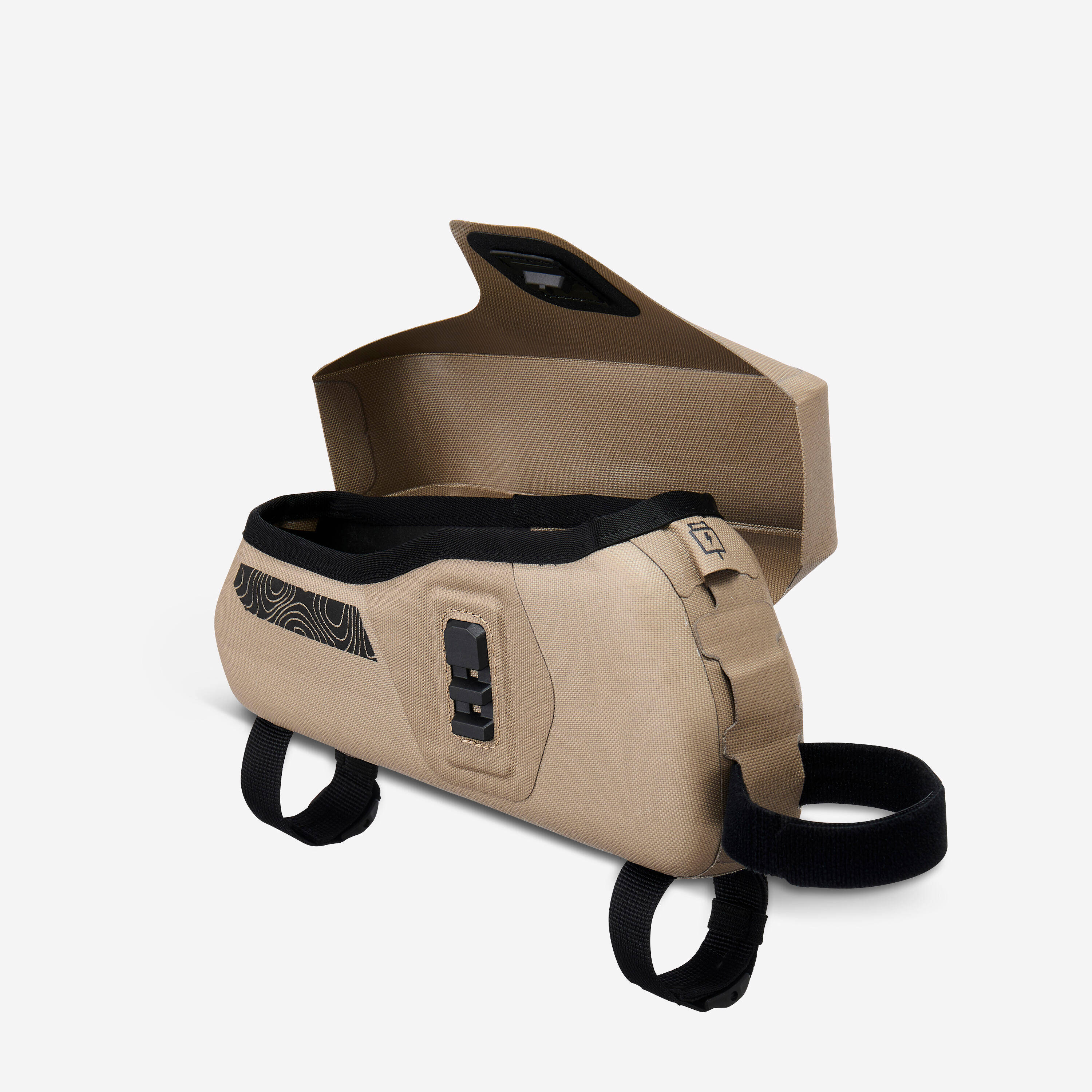 Bikepacking watertight top tube bag 1L IPX3, ADVT 900 - Beige -  3